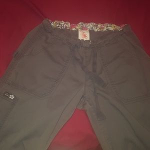 Koi Lindsey cargo scrub pants-steel